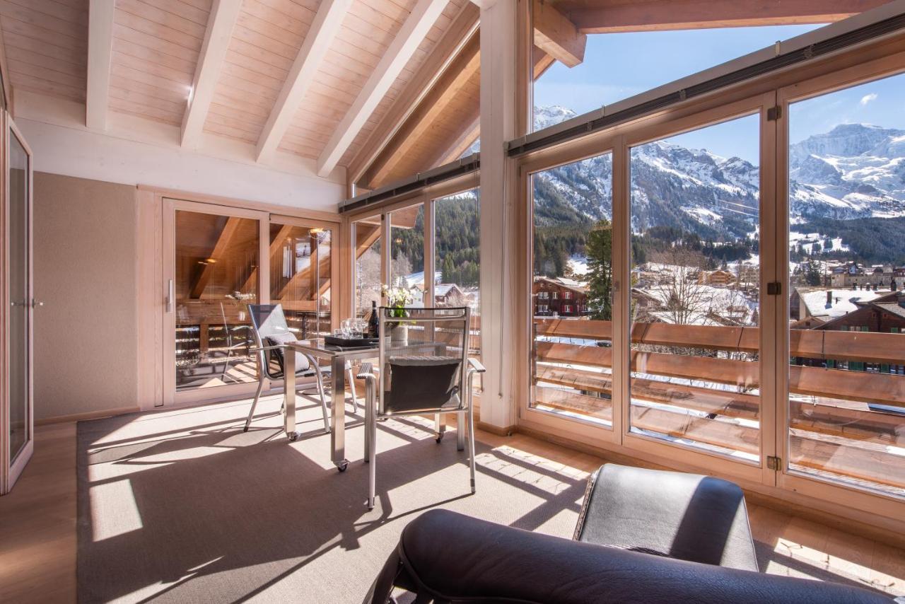 Chalet Schneehoren Penthouse Wengen Zewnętrze zdjęcie