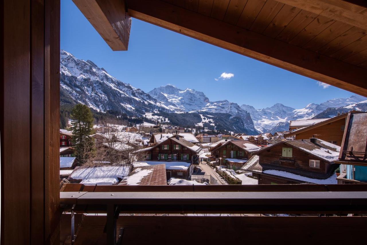 Chalet Schneehoren Penthouse Wengen Zewnętrze zdjęcie