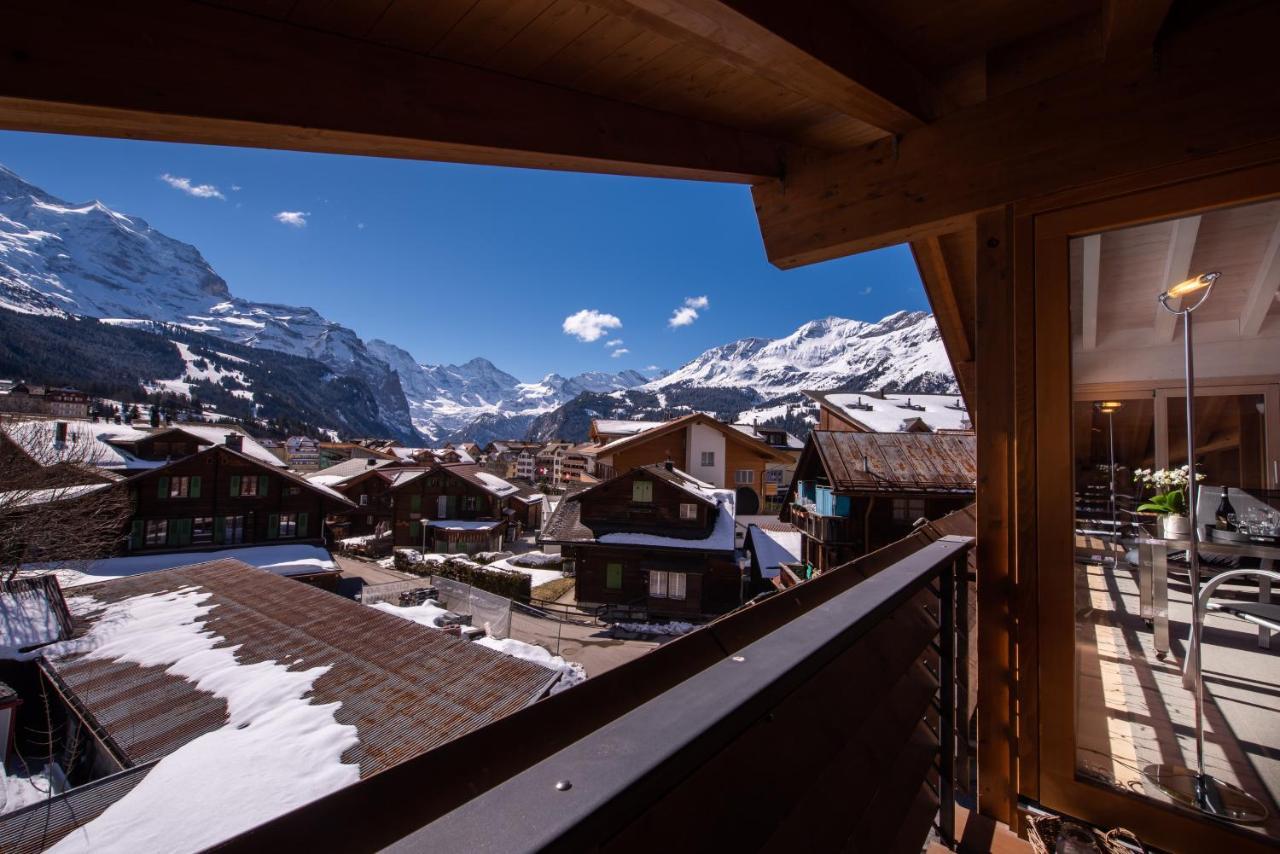 Chalet Schneehoren Penthouse Wengen Zewnętrze zdjęcie