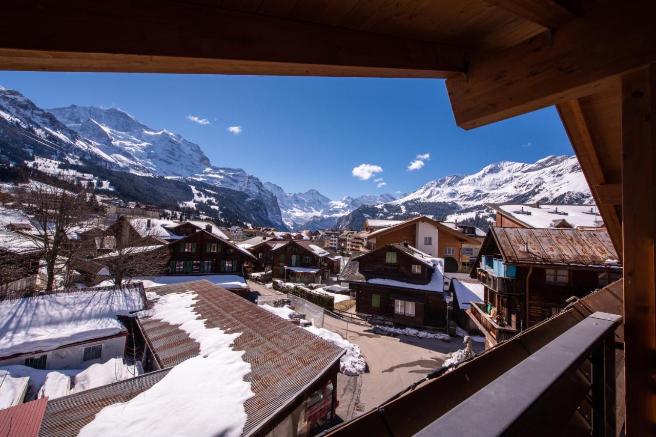 Chalet Schneehoren Penthouse Wengen Zewnętrze zdjęcie